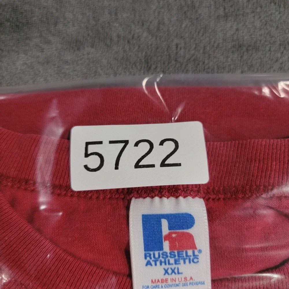 Vintage Russell Athletic Shirt Men XXL Red Blank Tee Made USA Single Stitch 90s